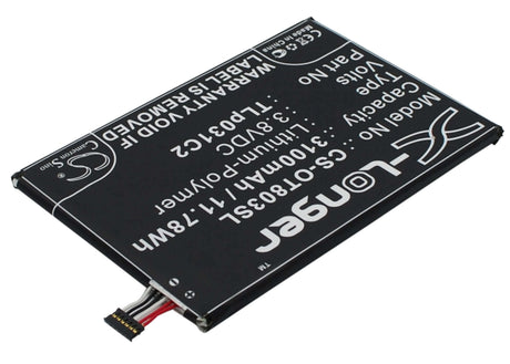 3.8V, Li-Polymer, 3100mAh, SmartPhone battery fits Alcatel, Orange, Tlp031c1, M811, M812, 11.78Wh Mobile, SmartPhone Cameron Sino Technology Limited (Smartphone)