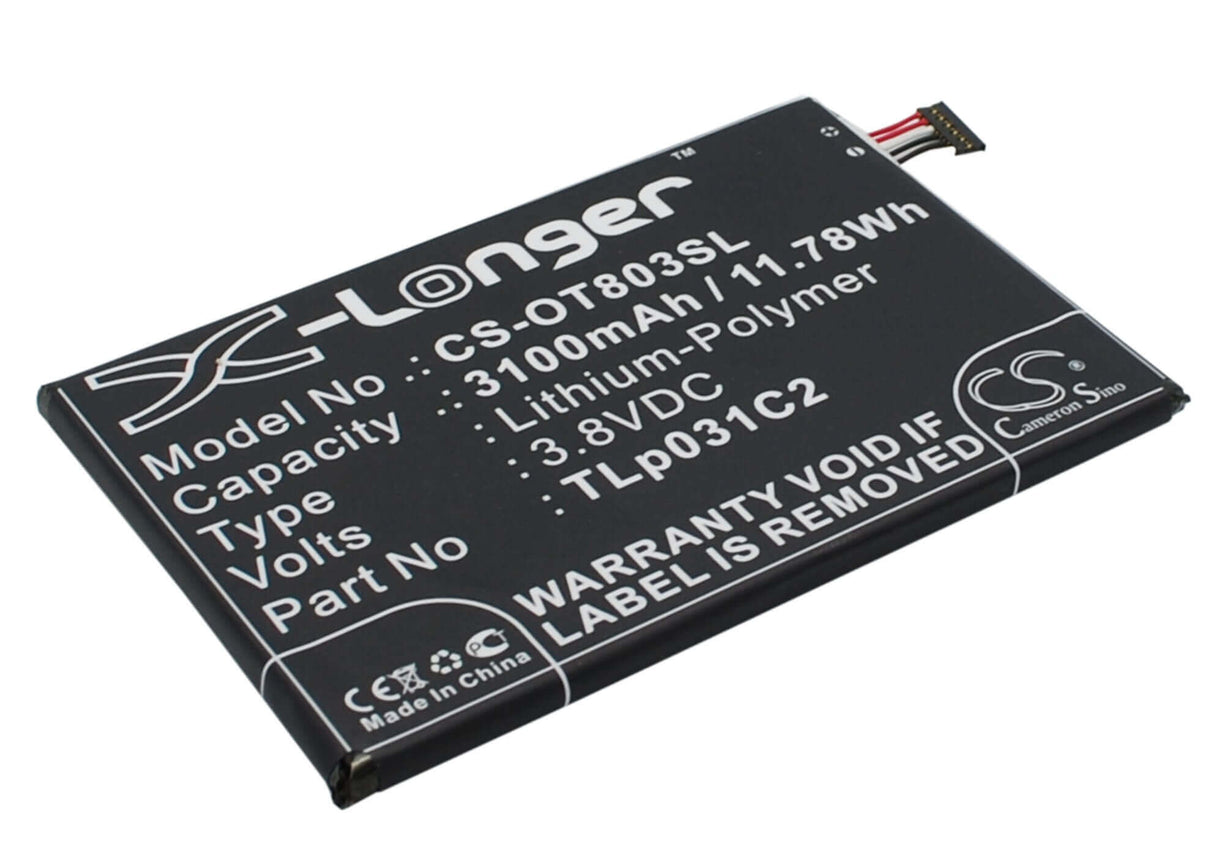 3.8V, Li-Polymer, 3100mAh, SmartPhone battery fits Alcatel, Orange, Tlp031c1, M811, M812, 11.78Wh Mobile, SmartPhone Cameron Sino Technology Limited (Smartphone)