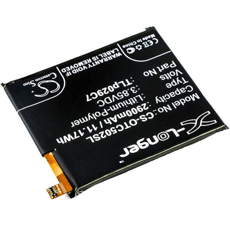 3.85V, Li-Polymer, 2900mAh, SmartPhone battery fits Alcatel, Tlp029c7, One Touch Idol 3c, One Touch Idol 3c Td-lte, 11.17Wh Mobile, SmartPhone Cameron Sino Technology Limited (Smartphone)