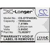 3.8V, Li-ion, 1950mAh, SmartPhone battery fits Alcatel, Tli020f7, One Touch 4 5.0, One Touch Pixi 4 (5), 7.41Wh Mobile, SmartPhone Cameron Sino Technology Limited (Smartphone)