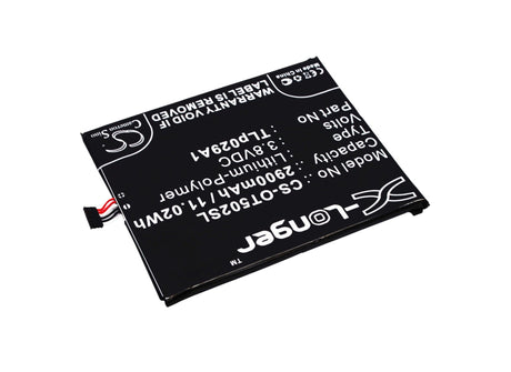 3.8V, Li-Polymer, 2900mAh, SmartPhone battery fits Alcatel, Cac2910008c1, One Touch Pop 3 5.5, Ot-5025, 11.02Wh Mobile, SmartPhone Cameron Sino Technology Limited (Suspended)