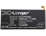 3,85V, Li-Polymer, 2950mAh, batterie de smartphone compatible avec Alcatel, Vodafone, Tlp029b1, Fl02, Flash Plus 2, 11,36Wh Mobile, Smartphone Cameron Sino Technology Limited (Smartphone)