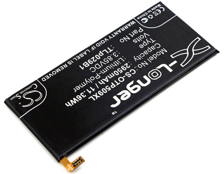 3.85V, Li-Polymer, 2950mAh, SmartPhone battery fits Alcatel, Vodafone, Tlp029b1, Fl02, Flash Plus 2, 11.36Wh Mobile, SmartPhone Cameron Sino Technology Limited (Smartphone)