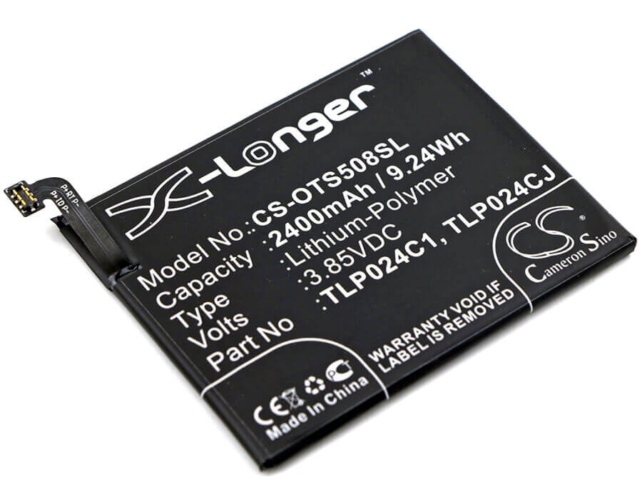 3,85V, Li-Polymer, 2400mAh, batterie de smartphone compatible avec Alcatel, Optus, Vodafone, Verizon, C2400007c2, 1x Evolve, 1x Evolve 5059z, 9,24Wh Mobile, Smartphone Cameron Sino Technology Limited (Smartphone)