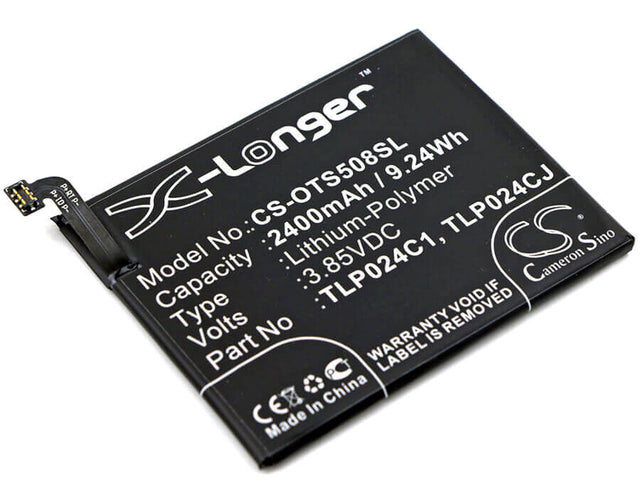 3,85V, Li-Polymer, 2400mAh, batterie de smartphone compatible avec Alcatel, Optus, Vodafone, Verizon, C2400007c2, 1x Evolve, 1x Evolve 5059z, 9,24Wh Mobile, Smartphone Cameron Sino Technology Limited (Smartphone)