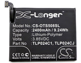 3,85V, Li-Polymer, 2400mAh, batterie de smartphone compatible avec Alcatel, Optus, Vodafone, Verizon, C2400007c2, 1x Evolve, 1x Evolve 5059z, 9,24Wh Mobile, Smartphone Cameron Sino Technology Limited (Smartphone)