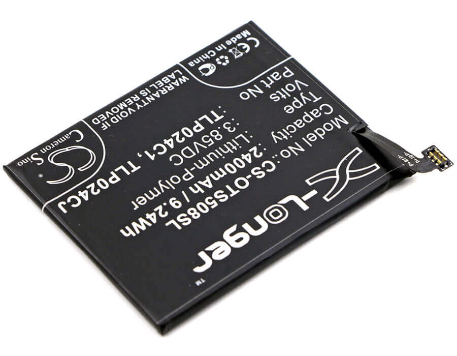 3,85V, Li-Polymer, 2400mAh, batterie de smartphone compatible avec Alcatel, Optus, Vodafone, Verizon, C2400007c2, 1x Evolve, 1x Evolve 5059z, 9,24Wh Mobile, Smartphone Cameron Sino Technology Limited (Smartphone)