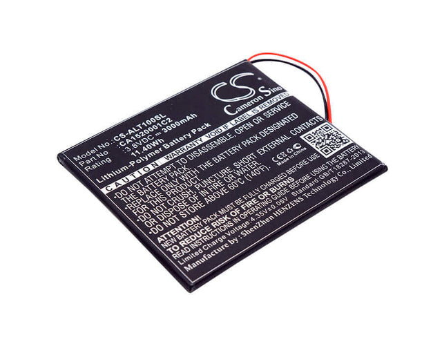 3.8V, Li-Polymer, 3000mAh, Tablet battery fits Alcatel, Ca1520001c2, Onetouch T10, Ot-t10, 11.40Wh Tablet Cameron Sino Technology Limited (Suspended)