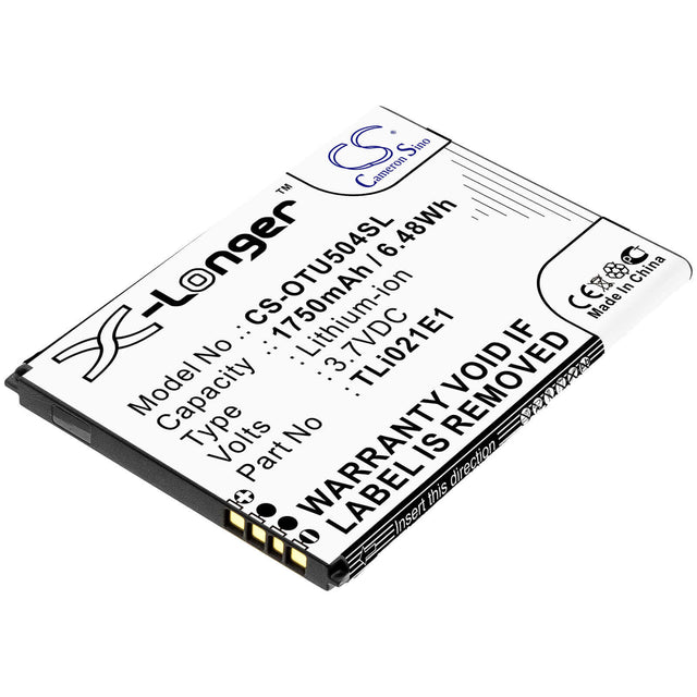 3,7V, Li-ion, 1750mAh, batterie de smartphone compatible Alcatel, Cab2150008c1, Ot-5047u, U5 Hd, 6,48Wh Mobile, Smartphone Cameron Sino Technology Limited (Smartphone)
