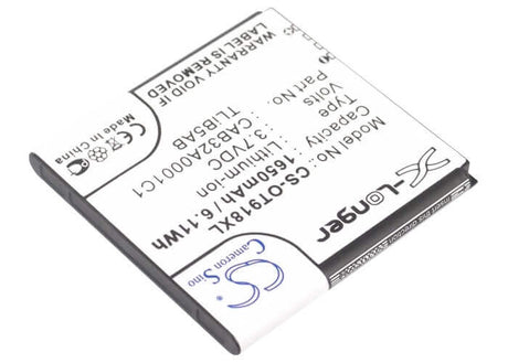 3.7V, Li-ion, 1650mAh, SmartPhone battery fits Base, Tcl, Alcatel, Cab1500007c1, Ee40, Ee40vb, 6.11Wh Mobile, SmartPhone Cameron Sino Technology Limited (Smartphone)