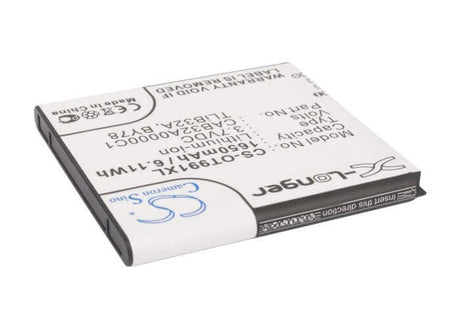 3.7V, Li-ion, 1650mAh, SmartPhone battery fits Alcatel, By78, One Touch 6010, One Touch 6010d, 6.11Wh Mobile, SmartPhone Cameron Sino Technology Limited (Smartphone)