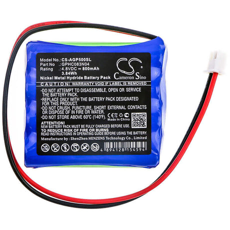 4.8V, Ni-MH, 800mAh, Equipment battery fits Algol, Gphc083n04, ZP-500N, 3.84Wh Equipment, Survey, Test Cameron Sino Technology Limited