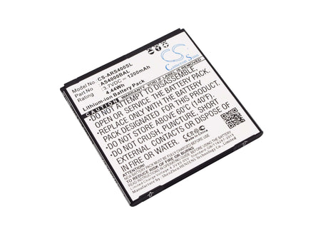 3.7V, Li-ion, 1200mAh, SmartPhone battery fits Aligator, As4000bal, S4000, S4000 Dou, 4.44Wh Mobile, SmartPhone Cameron Sino Technology Limited (Smartphone)