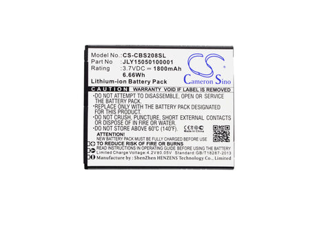3.7V, Li-ion, 1800mAh, SmartPhone battery fits Alta Calidad, Cubot, Jly15050100001, B10, 6.66Wh Mobile, SmartPhone Cameron Sino Technology Limited (Smartphone)