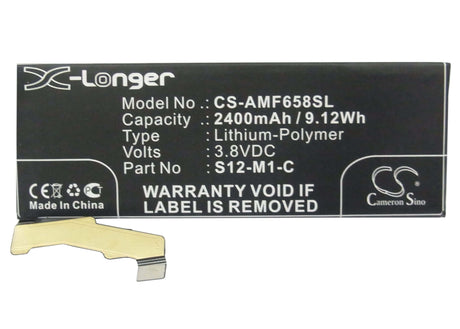 3.8V, Li-Polymer, 2400mAh, SmartPhone battery fits Amazon, 26s1003-a, 6581a, Fire Phone, 9.12Wh Mobile, SmartPhone Cameron Sino Technology Limited (Smartphone)