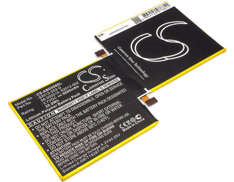3.7V, Li-Polymer, 6000mAh, Tablet battery fits Amazon, 58-000015, 3ht7g, Kindle Fire 8.9", 22.20Wh Tablet Cameron Sino Technology Limited
