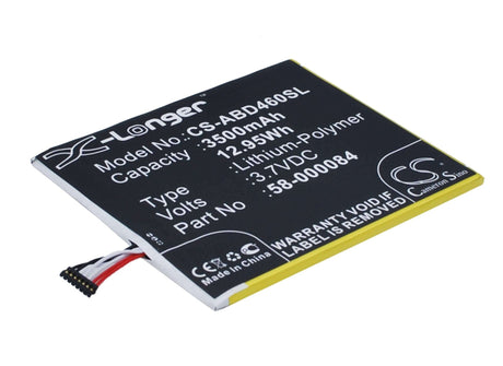 3.7V, Li-Polymer, 3500mAh, Tablet battery fits Amazon, 58-000084, B00ikpw0ua, B00ikpykwg, 12.95Wh Tablet Cameron Sino Technology Limited