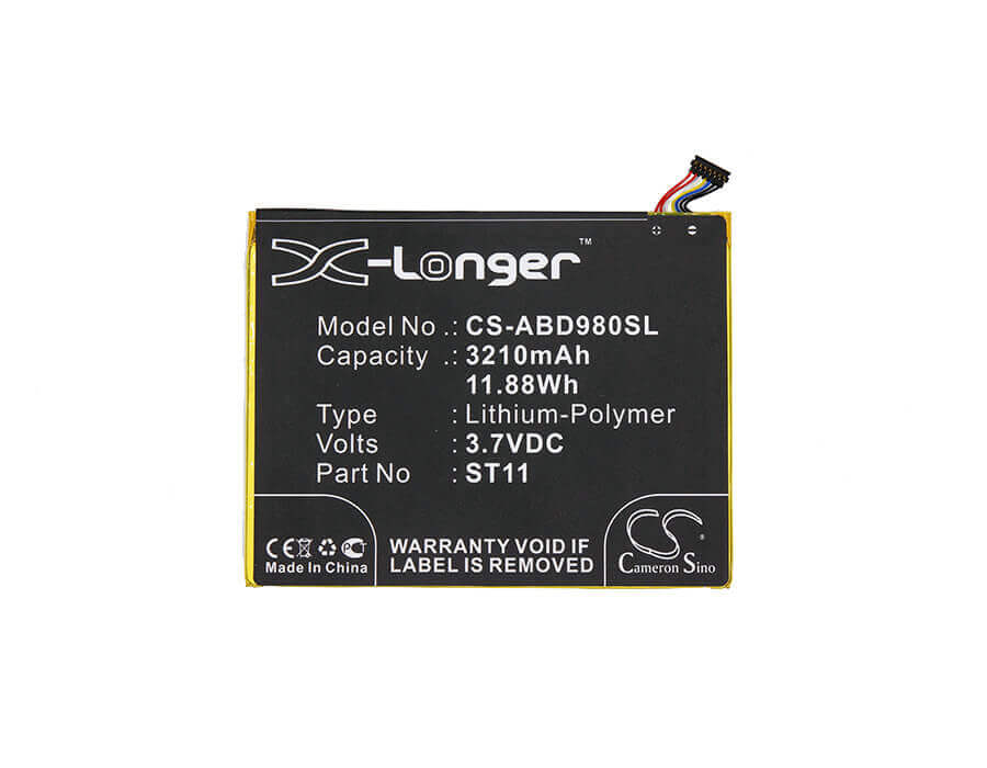 3.7V, Li-Polymer, 3210mAh, Tablet battery fits Amazon, 26s1009, Kindle Fire Hd 8 5th, Kindle Hd 8, 11.88Wh Tablet Cameron Sino Technology Limited