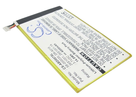 3.7V, Li-Polymer, 4000mAh, Tablet battery fits Amazon, 26s1001, Kc2, Kc2-d, 14.80Wh Tablet Cameron Sino Technology Limited
