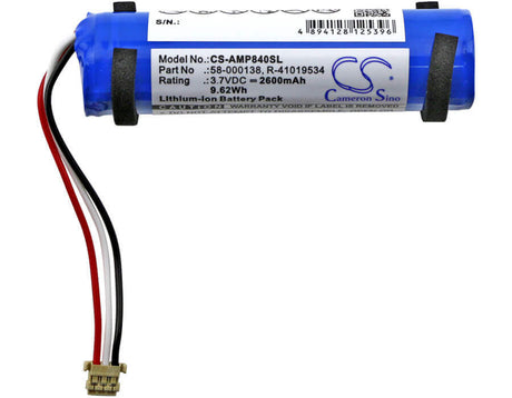 3.7V, Li-ion, 2600mAh, Speaker battery fits Amazon, Pw3840, Pw3840kl, 9.62Wh Speaker Cameron Sino Technology Limited