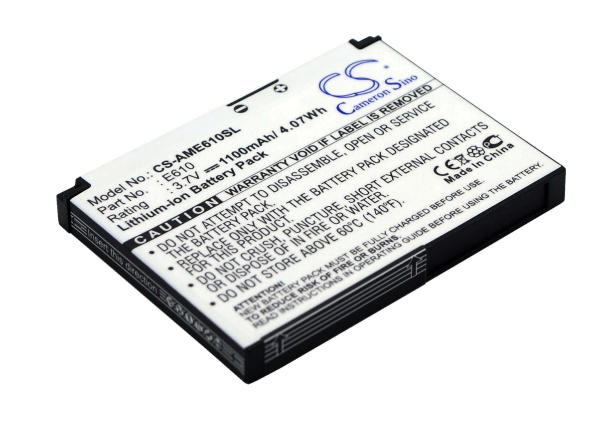 3.7V, Li-ion, 1100mAh, SmartPhone battery fits Amoi, E610, E610, 4.07Wh Mobile, SmartPhone Cameron Sino Technology Limited (Suspended)