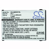 3.7V, Li-ion, 800mAh, SmartPhone battery fits Amoi, Md-1, Md-1, 2.96Wh Mobile, SmartPhone Cameron Sino Technology Limited (Smartphone)