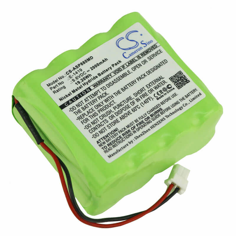 9.6V, Ni-MH, 2000mAh, Medical battery fits Ampall, E-1419, Sp-8800 Syringe Pump, 19.20Wh Medical Cameron Sino Technology Limited (Medical)