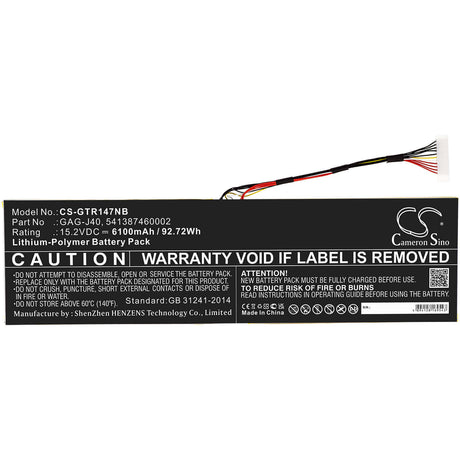 Battery For Aorus, 17 Ya Gaming 15.2v, 6100mah - 92.72wh Notebook, Laptop Cameron Sino Technology Limited   