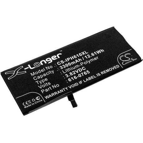 3.82V, Li-Polymer, 3300mAh, SmartPhone battery fits Apple, 616-0765, A1522, A1524, 12.61Wh Mobile, SmartPhone Cameron Sino Technology Limited (Smartphone)