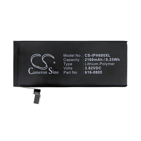 3.82V, Li-Polymer, 2160mAh, SmartPhone battery fits Apple, 616-0804, A1549, A1586, 8.25Wh Mobile, SmartPhone Cameron Sino Technology Limited (Smartphone)