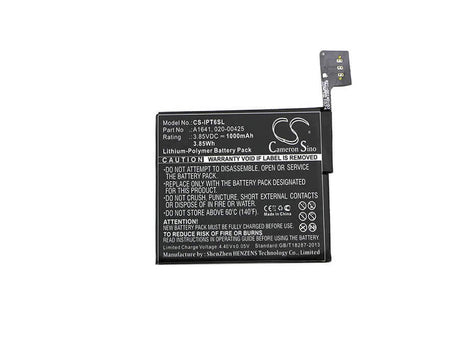 3.85V, Li-Polymer, 1000mAh, Media Player battery fits Apple, 020-00425, A1574, Ipod 7.1, 3.85Wh Media Player Cameron Sino Technology Limited