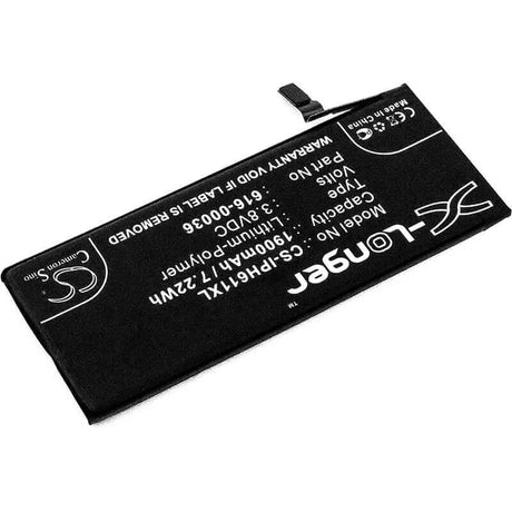 3.8V, Li-Polymer, 1900mAh, SmartPhone battery fits Apple, 616-00036, A1633, A1688, 7.22Wh Mobile, SmartPhone Cameron Sino Technology Limited (Smartphone)