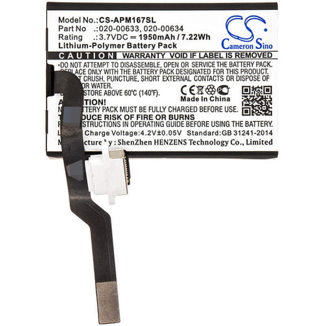 Battery For Apple, A1657, A1672, Magic Mouse 2 3.7v, 1950mah - 7.22wh Batteries for Electronics Cameron Sino Technology Limited (Suspended)   