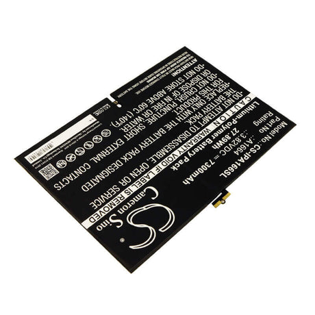 3.82V, Li-Polymer, 7300mAh, Tablet battery fits Apple, A1664, A1673, A1674, 27.89Wh Tablet Cameron Sino Technology Limited