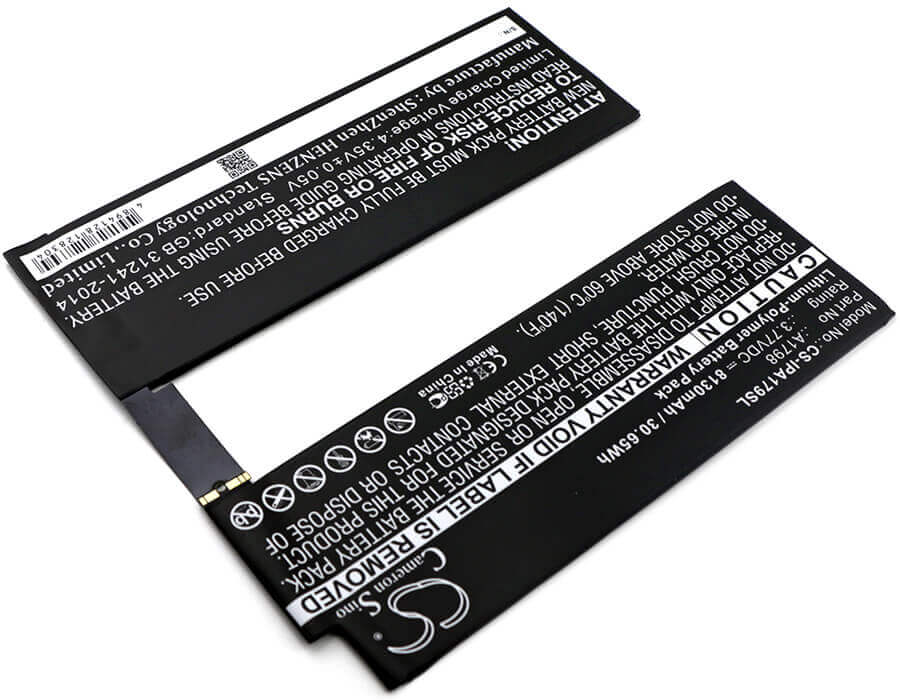 3.77V, Li-Polymer, 8130mAh, Tablet battery fits Apple, A1798, A1701, A1709, 30.65Wh Tablet Cameron Sino Technology Limited