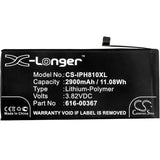 3.82V, Li-Polymer, 2900mAh, SmartPhone battery fits Apple, 616-00367, A1864, Iphone 8 Plus, 11.08Wh Mobile, SmartPhone Cameron Sino Technology Limited (Smartphone)
