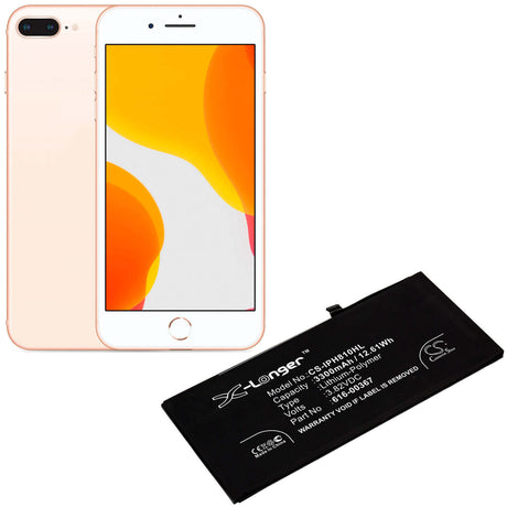 3.82V, Li-Polymer, 3300mAh, SmartPhone battery fits Apple, 616-00367, A1864, Iphone 8 Plus, 12.61Wh Mobile, SmartPhone Cameron Sino Technology Limited (Smartphone)