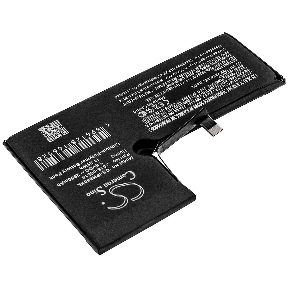 3.8V, Li-Polymer, 2950mAh, SmartPhone battery fits Apple, 616-00514, A1920, A2097, 11.21Wh Mobile, SmartPhone Cameron Sino Technology Limited (Smartphone)