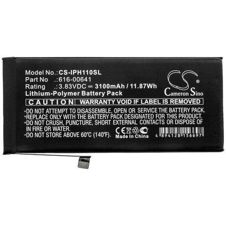 3.83V, Li-Polymer, 3100mAh, SmartPhone battery fits Apple, 616-00641, A2111, A2221, 11.87Wh Mobile, SmartPhone Cameron Sino Technology Limited (Smartphone)