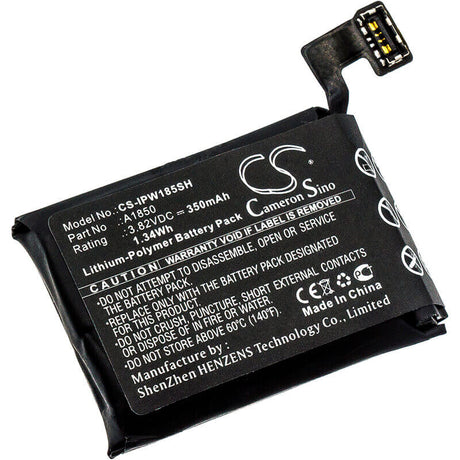 3.82V, Li-Polymer, 350mAh, Smartwatch battery fits Apple, A1850, A1859, Gsrf-mqk32ll/a, 1.34Wh Smartwatch Cameron Sino Technology Limited