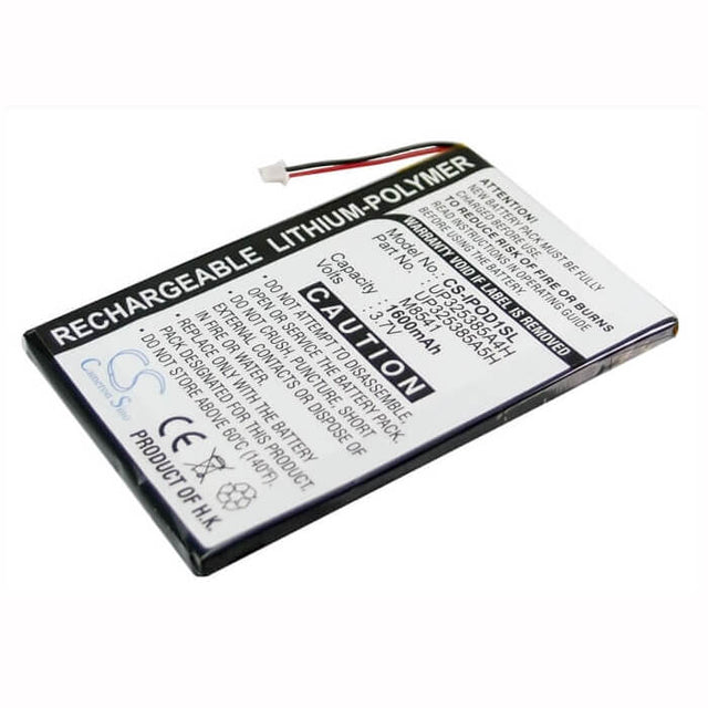 3.7V, Li-Polymer, 1600mAh, Media Player battery fits Apple, P325385a4h, 2nd Generation, Ipod 1st, 5.92Wh Media Player Cameron Sino Technology Limited