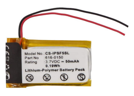 3.7V, Li-Polymer, 50mAh, Media Player battery fits Apple, 616-0150, Ipod Shuffle 4th, Ipod Shuffle 5th, 0.19Wh Media Player Cameron Sino Technology Limited