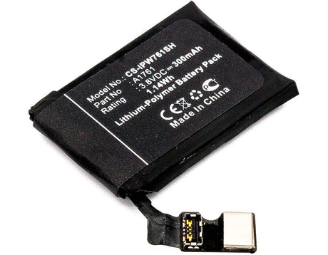 3.8V, Li-Polymer, 300mAh, Smartwatch battery fits Apple, A1761, Watch 2 42mm, Watch A1758, 1.14Wh Smartwatch Cameron Sino Technology Limited