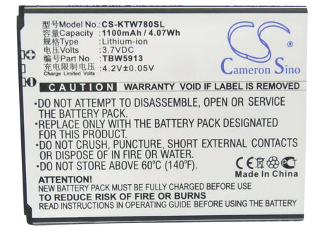 3.7V, Li-ion, 1100mAh, SmartPhone battery fits Archos, 35 Titanum, 4.07Wh Mobile, SmartPhone Cameron Sino Technology Limited (Suspended)