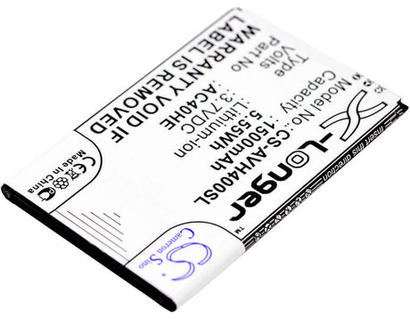 3.7V, Li-ion, 1500mAh, SmartPhone battery fits Archos, Ac40he, 40 Helium, 5.55Wh Mobile, SmartPhone Cameron Sino Technology Limited (Smartphone)