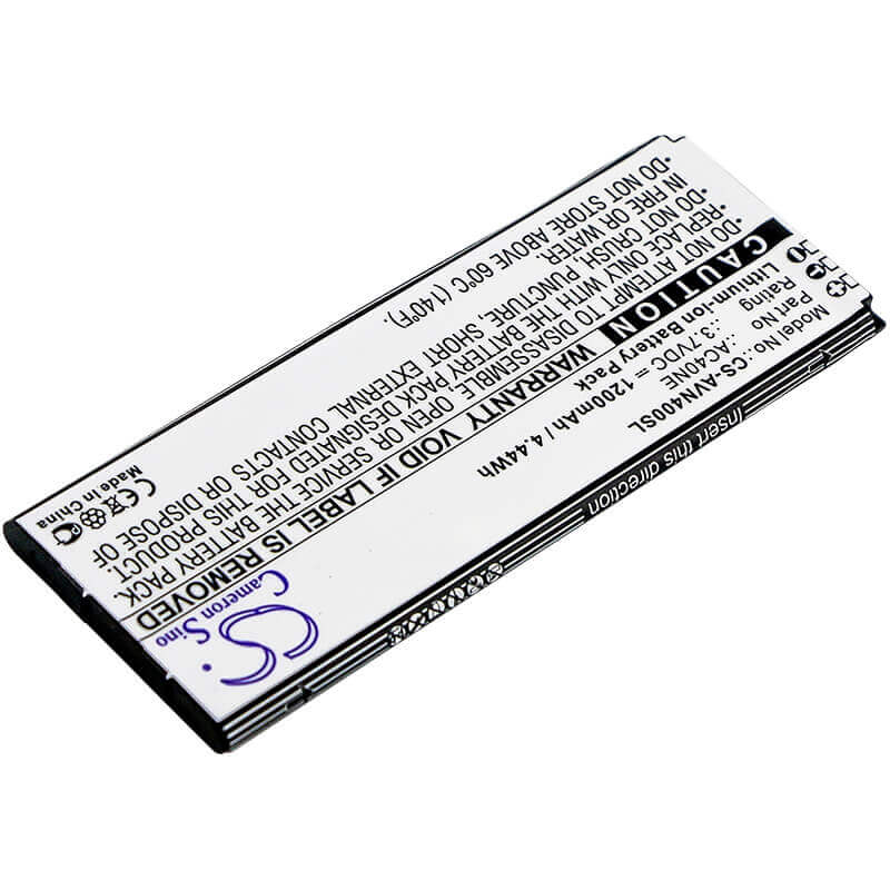 3.7V, Li-ion, 1200mAh, SmartPhone battery fits Archos, Ac40ne, 40 Neon, 4.44Wh Mobile, SmartPhone Cameron Sino Technology Limited (Smartphone)