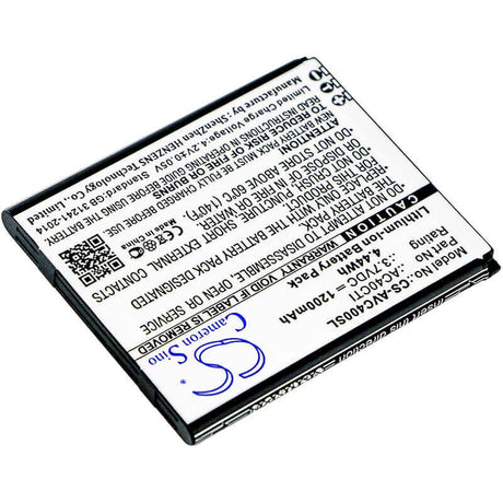 3.7V, Li-ion, 1200mAh, SmartPhone battery fits Archos, Ac40cti, 40c Titanium, 4.44Wh Mobile, SmartPhone Cameron Sino Technology Limited (Smartphone)