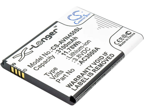 3.8V, Li-ion, 3100mAh, SmartPhone battery fits Archos, Ac3000a, 45 Neon, 11.78Wh Mobile, SmartPhone Cameron Sino Technology Limited (Smartphone)