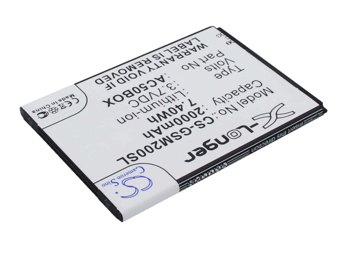 3.7V, Li-ion, 2000mAh, SmartPhone battery fits Arcmoile, Archos, Gsmart, Ac500bne, 50 Neon, 50 Neon 4g, 7.4Wh Mobile, SmartPhone Cameron Sino Technology Limited (Smartphone)