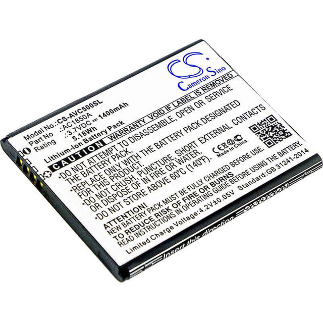 3.7V, Li-ion, 1400mAh, SmartPhone battery fits Archos, Ac1850a, 45b Helium, 50c Neon, 5.18Wh Mobile, SmartPhone Cameron Sino Technology Limited (Smartphone)